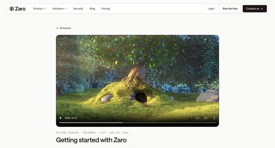 Zaro
				guide ui page example