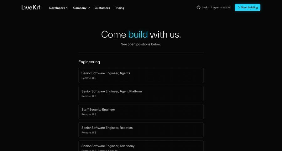 Livekit
				list ui page example