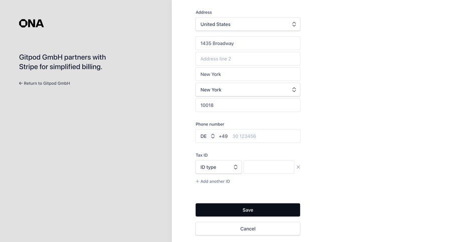 Ona
				settings ui page example