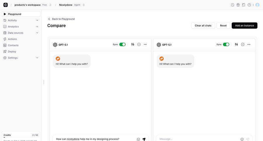 Chatbase
			 bot builder ui page example