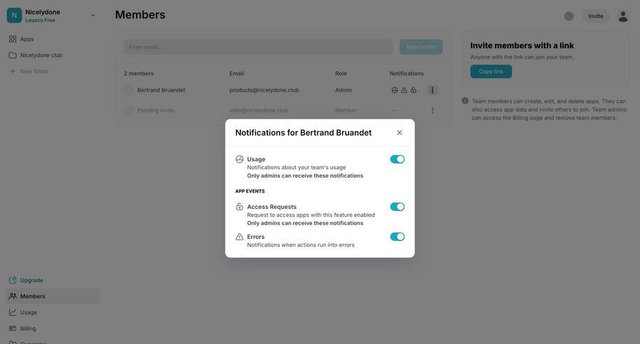 Glide
			 settings user management notification settings ui page example