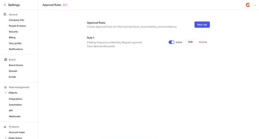 Dock
			 configuration settings sidebar navigation workflow management workflow automation workflow configuration hierarchical navigation sidebar configuration screen approval workflow ui page example