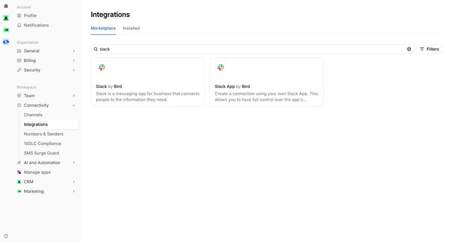 Bird
			 search results ui page example