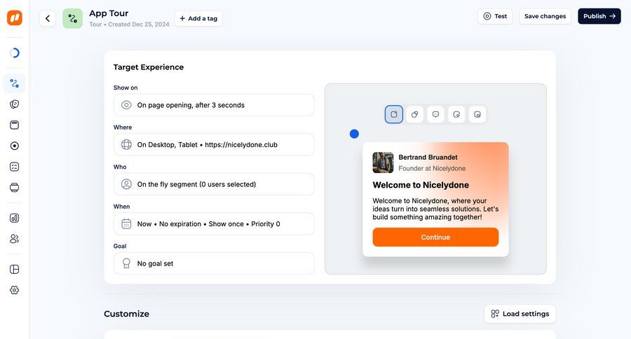 Jimo
			 configuration form customize rounded corners sidebar datepicker modern configuration screen ui page example