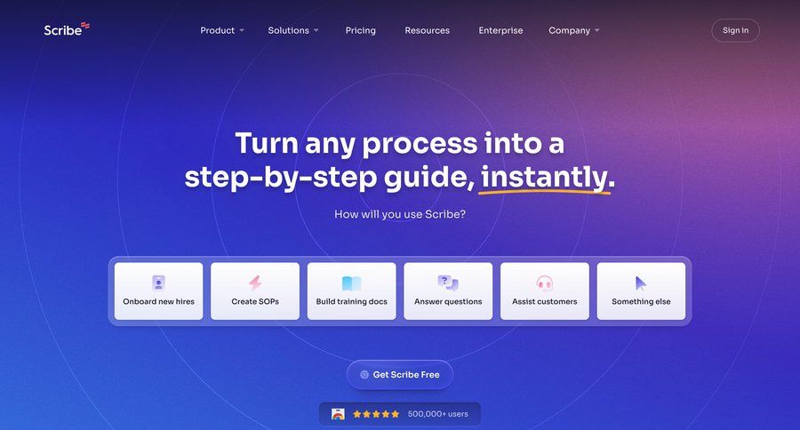 Scribe
			  ux ui design
