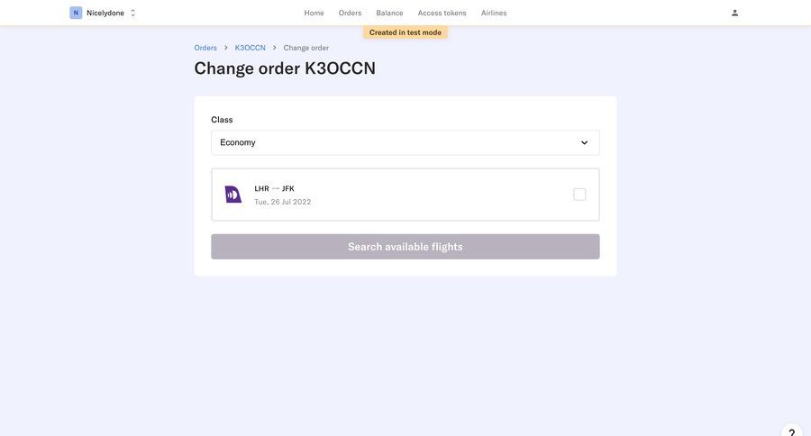 Duffel
			 form edit mode order tracking reorder ui page example