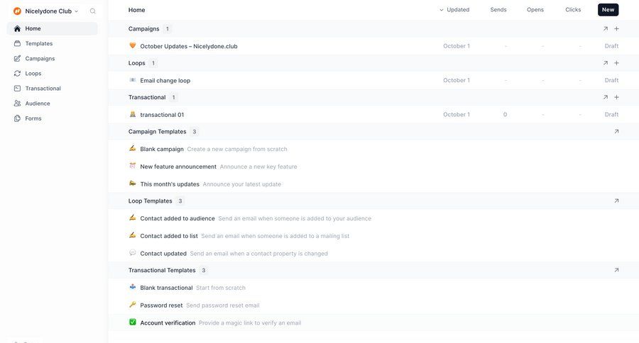 Loops
			 dashboard sidebar navigation templates dashboard overview campaign management ui page example