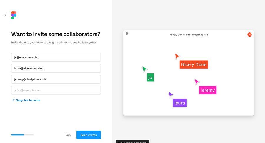 Figma
				onboarding page example