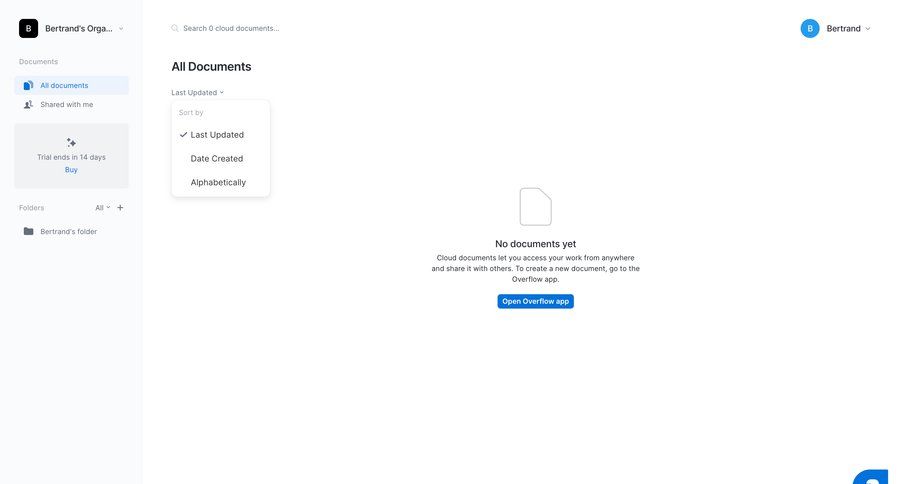 Overflow
				home page example