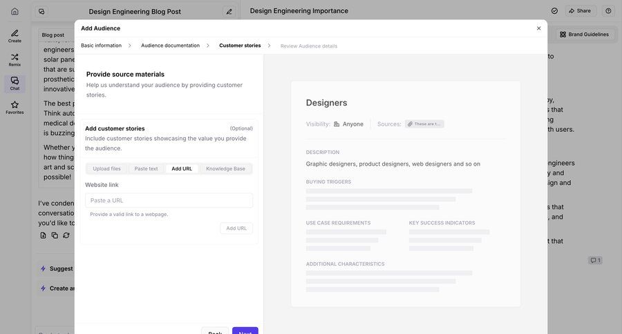 Jasper
			 modal screen content management form file upload upload file customer stories ui page example