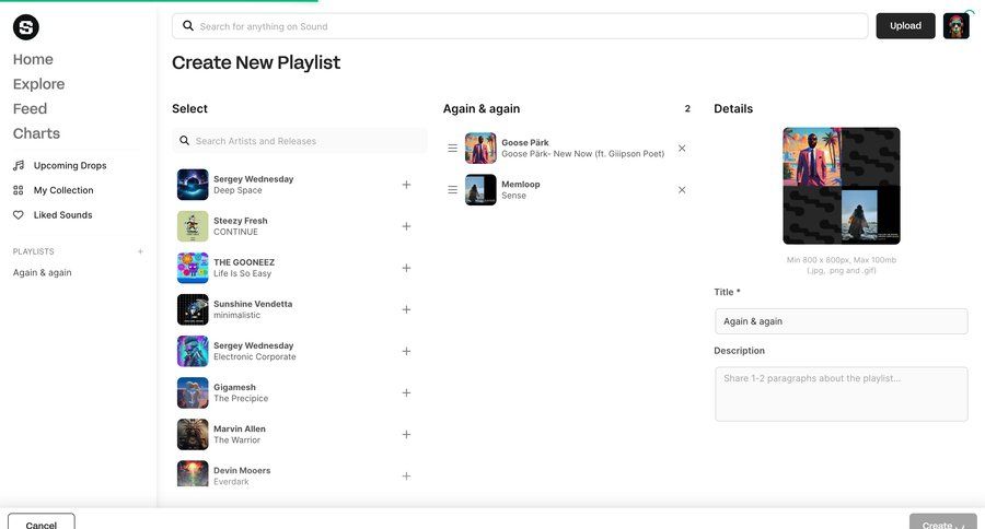 Sound.xyz
			   ux ui design