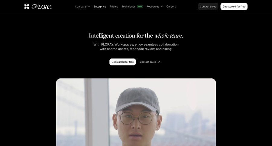 Flora
				landing page ui page example