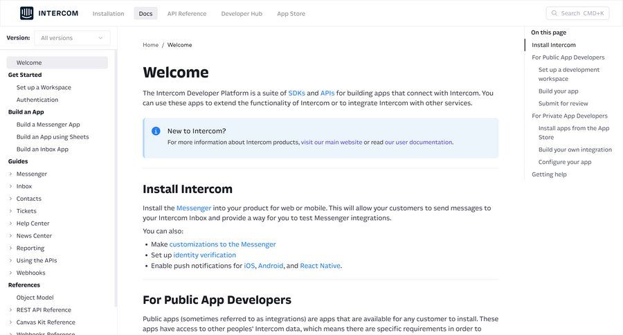 Intercom
			 email verification free account extend trial doc documentation docs connect service news feed ui page example