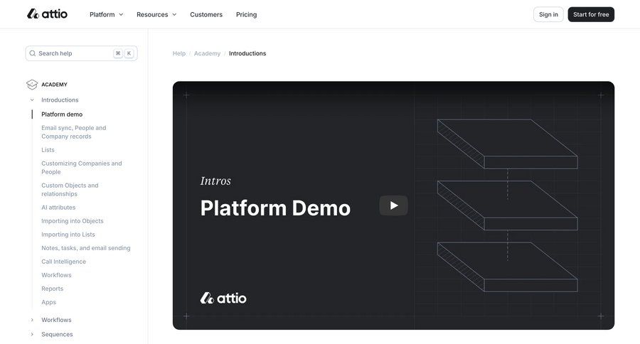 Attio
				onboarding ui page example