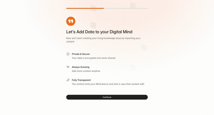 Delphi
			 data management artificial intelligence onboarding full screen modal data import ui page example