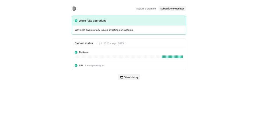 Parallel
				system status ui page example