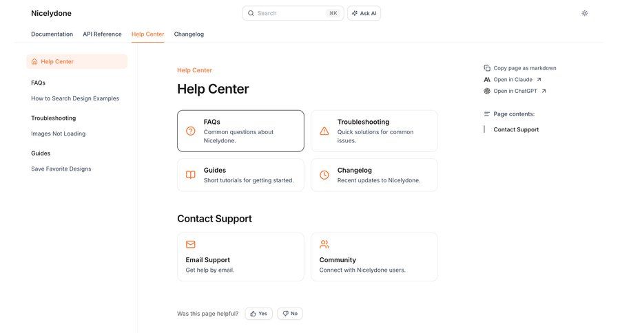 Documentation.AI
			 knowledge base documentation ui page example