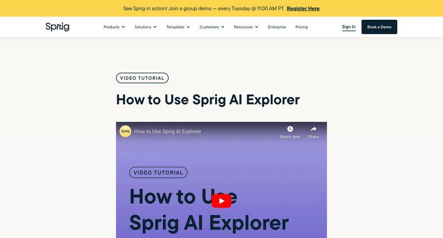 Sprig
			 coming soon features management guide ui page example
