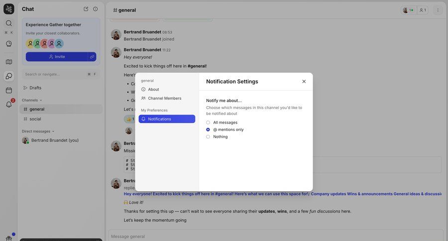 Gather
				settings ui page example