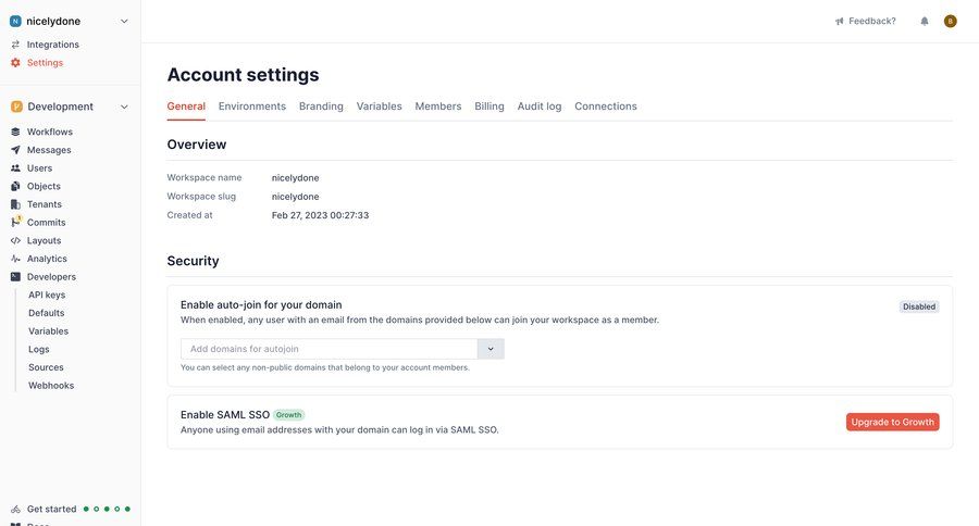 Knock
			 sidebar settings security account management account settings account setup configuration saml sso content blocks security configuration audit log ui page example