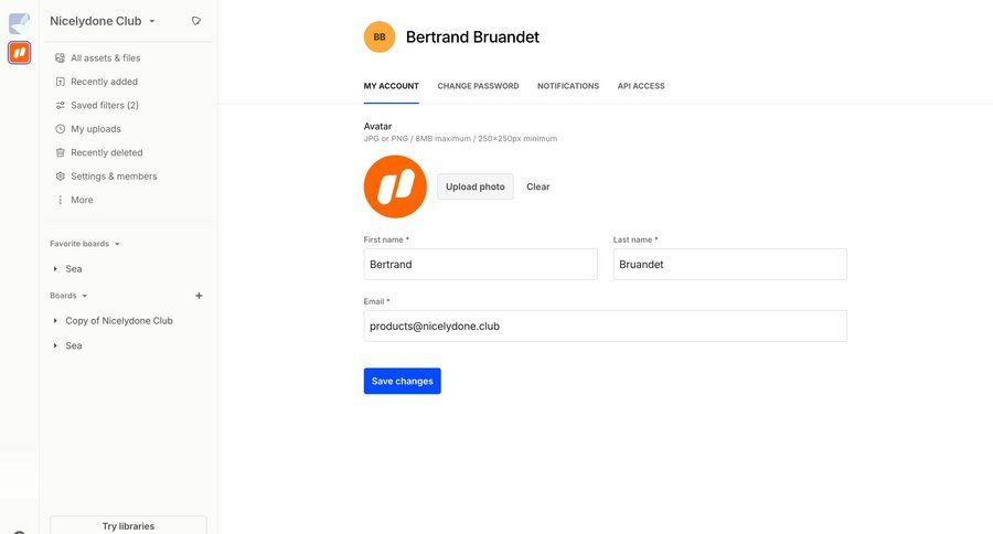 Air
			 settings form account setup profile settings user account profile management save changes avatar upload ui page example