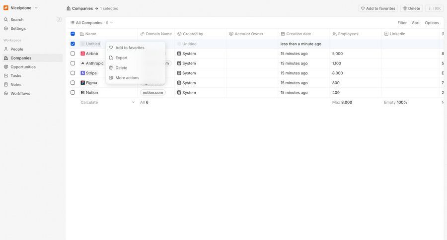 Twenty
				list ui page example