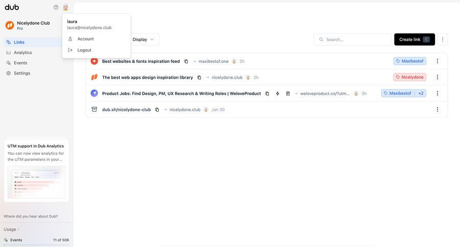 Dub
			 dashboard account management user account data display user role sidebar user profile user menu user termination profile page modern search bar pagination analytics ui page example