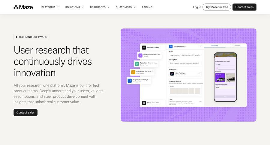 Maze
			 b2b saas enterprise security ui page example