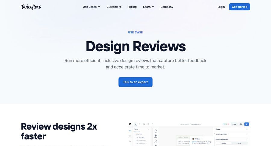 Voiceflow
			   ux ui design