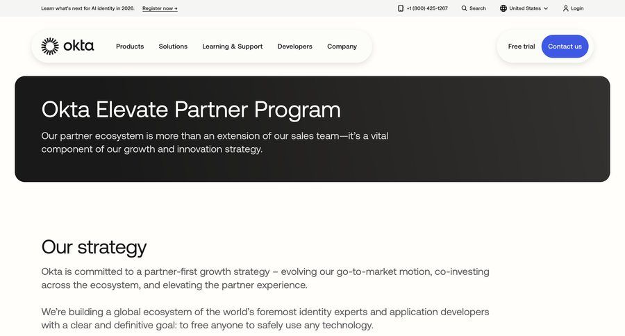 Okta
				partner program & affiliation ui page example