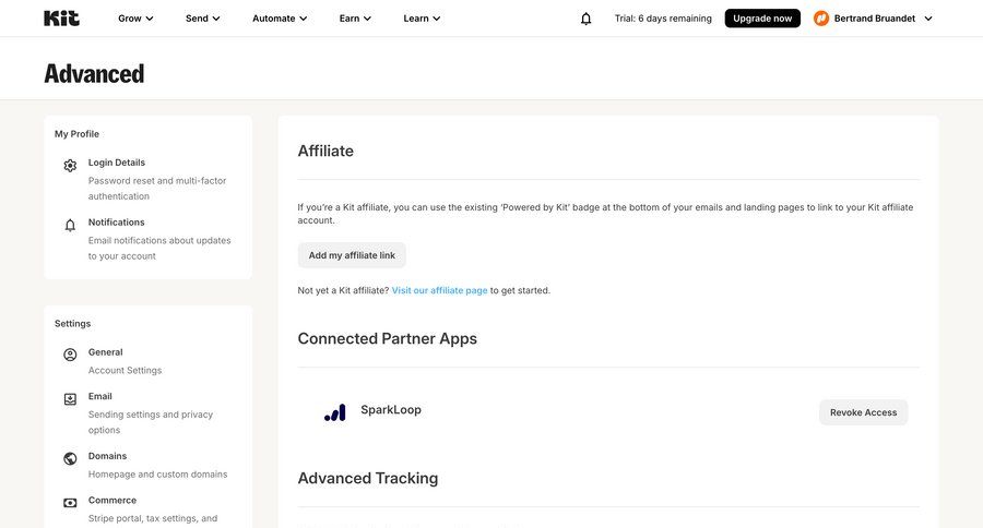 Kit
			 configuration settings e-commerce sidebar navigation account setup account settings integration management data analytics save changes content blocks billing history cancel trial sidebar campaign creation ui page example