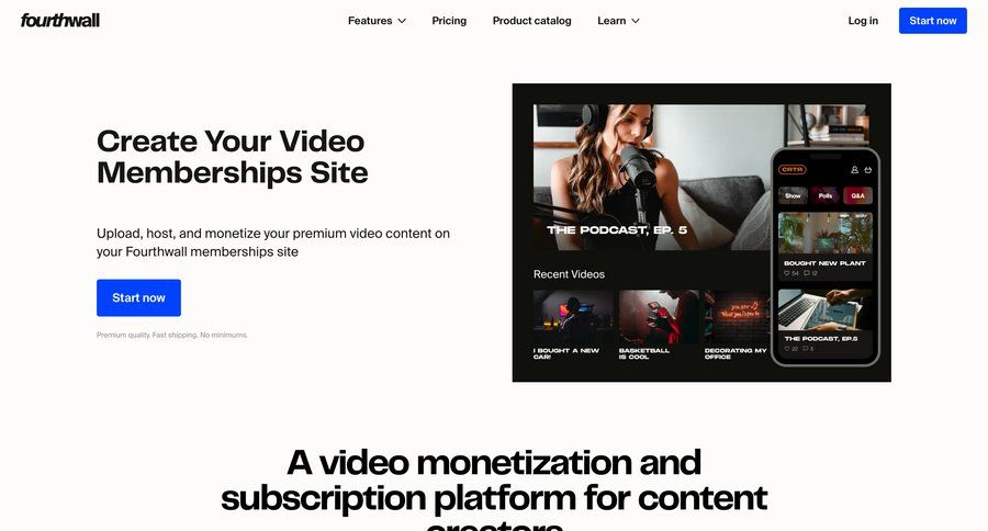 Fourthwall
			 paywall ui page example
