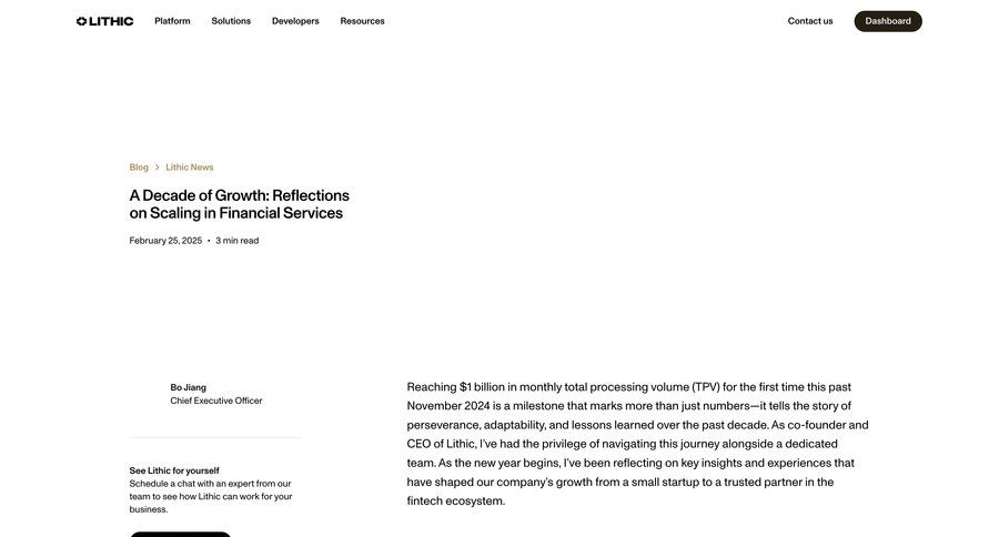 Lithic
				article ui page example