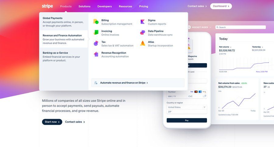 Stripe
			   ux ui design