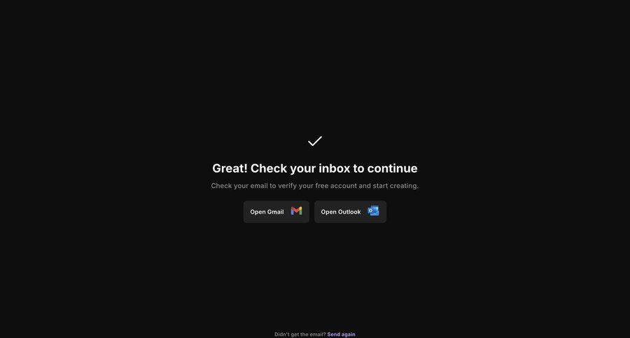 Riverside
			success state verification account setup email verification ui page example