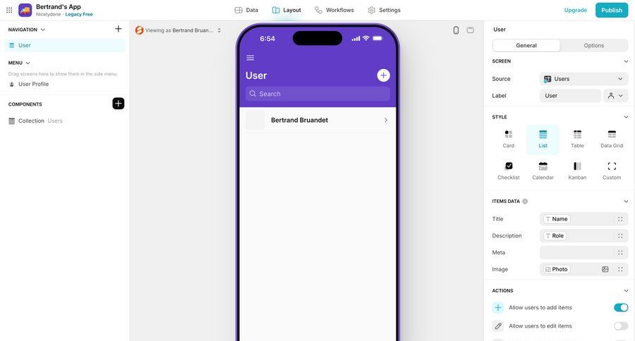 Glide
			 data management sidebar navigation editor data mapping ui page example