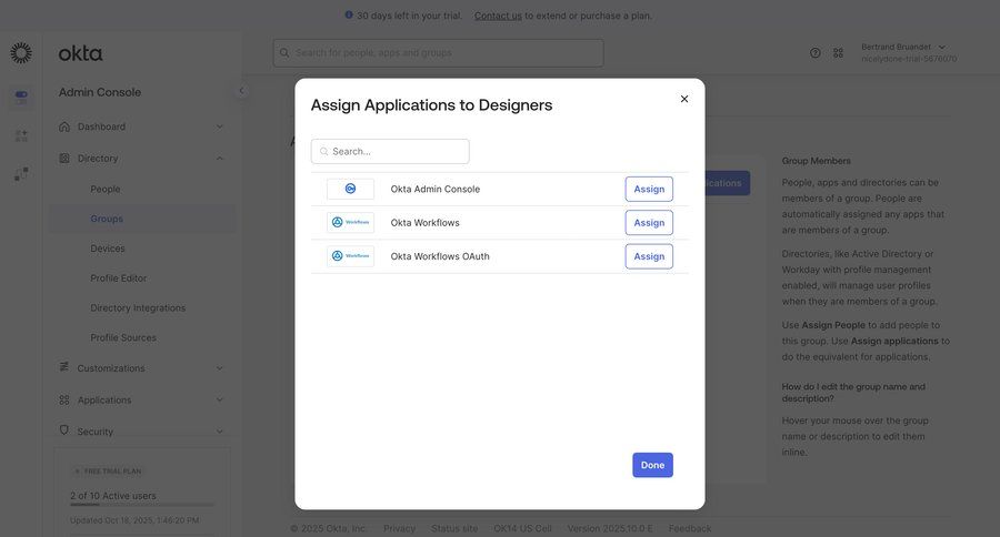 Okta
				list ui page example