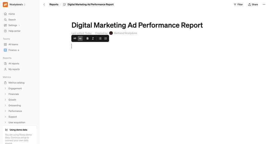 Steep
			 dashboard sidebar navigation data analysis full-screen layout sidebar information page detail view info view navigation menu menu rich text ui page example