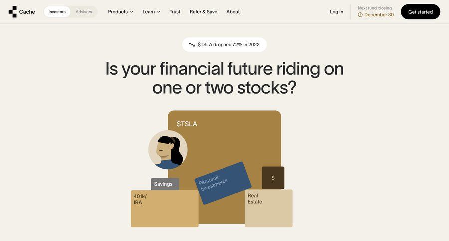Cache
				landing page ui page example