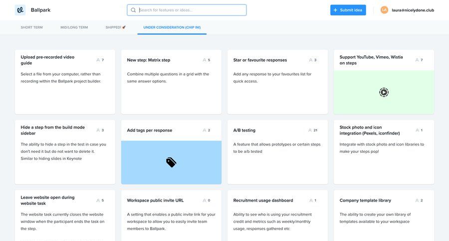 Ballpark
			 team collaboration dashboard grid rounded corners call recording user profile folder marketing website design search bar comment mode ui page example