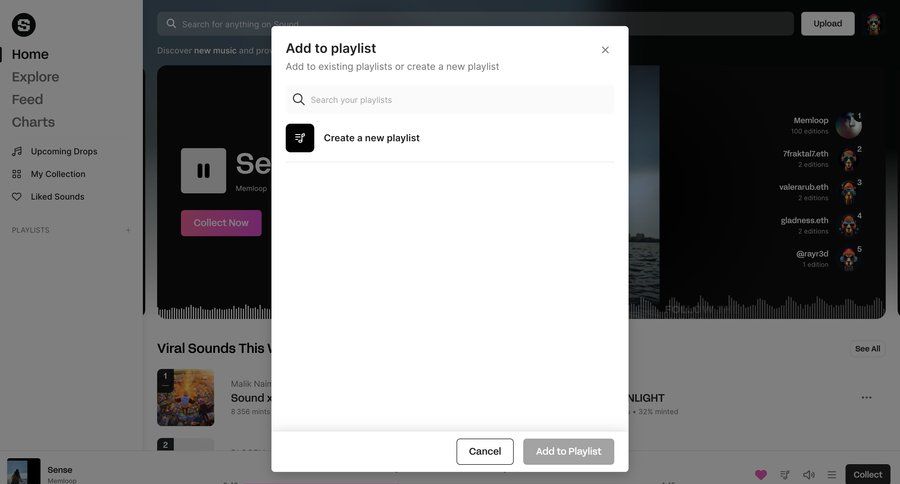 Sound.xyz
			    ux ui design