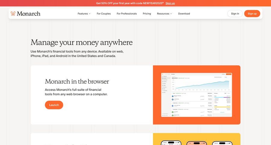 Monarch
			application download desktop download mobile download report ui page example