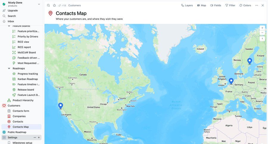 Fibery
			maps sidebar navigation dropdown filters sidebar data visualization maps interactive map location map world map route map map view analytics ui page example