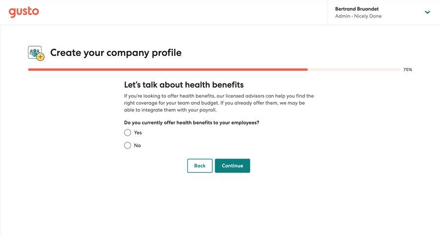 Gusto
			       ux ui design
