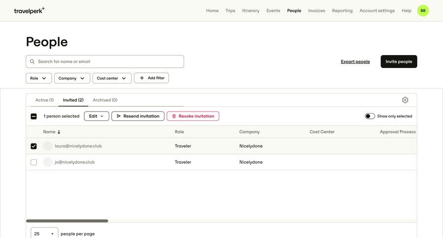 Travelperk
				list ui page example