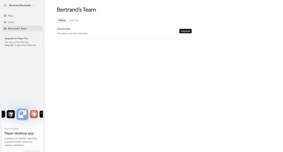 Paper
				settings ui page example