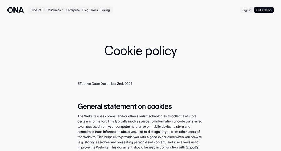 Ona
				legal ui page example