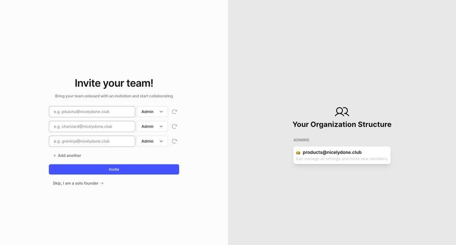 FeatureOS
			 team collaboration user management onboarding form ui page example