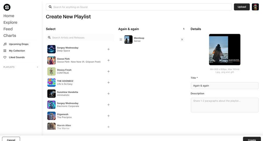 Sound.xyz
			   ux ui design