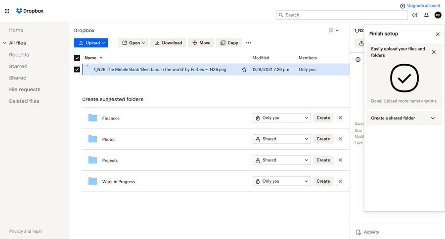 Dropbox
			            ux ui design